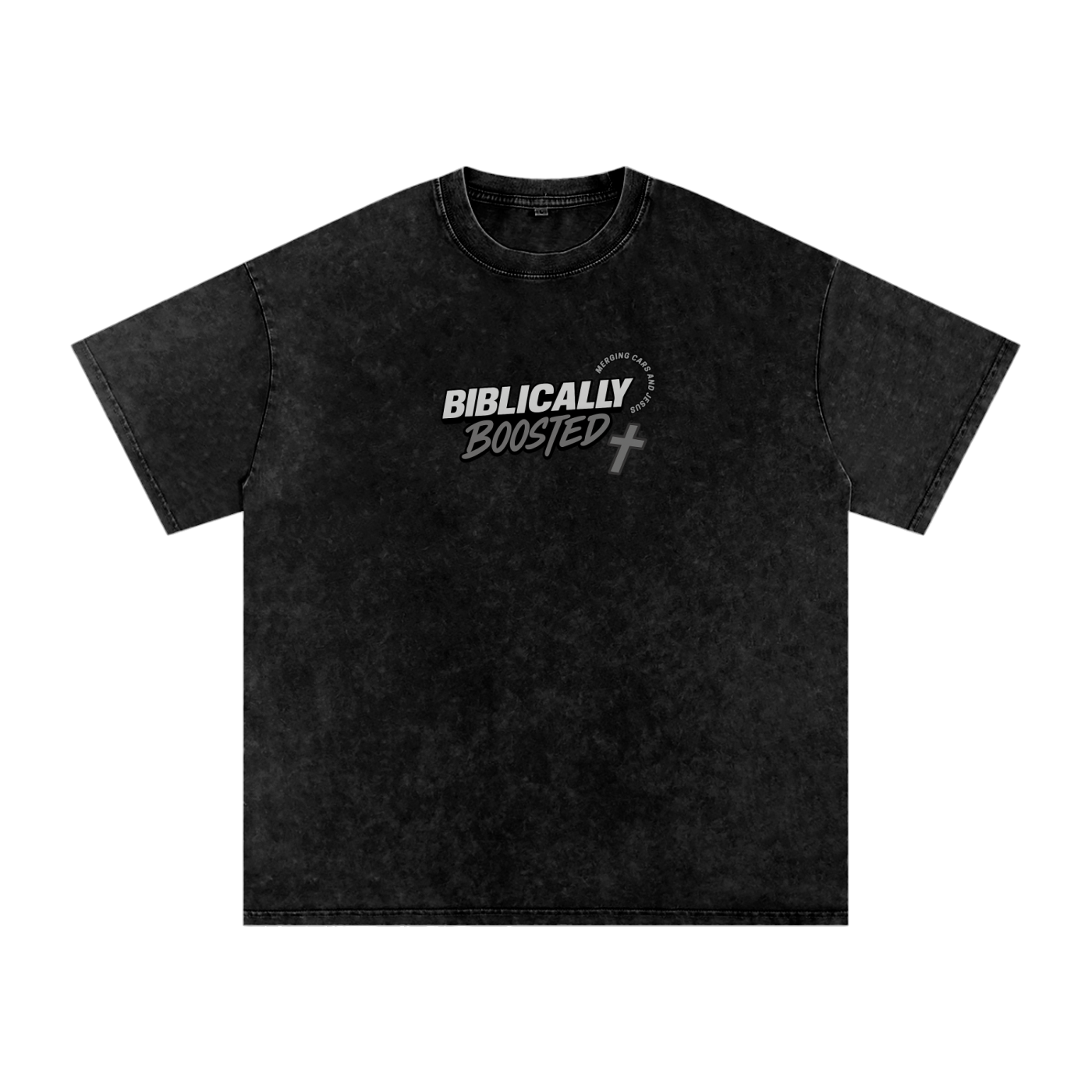 Biblically Boosted Wanted Snow Washed T-Shirt