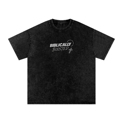Biblically Boosted Wanted Snow Washed T-Shirt