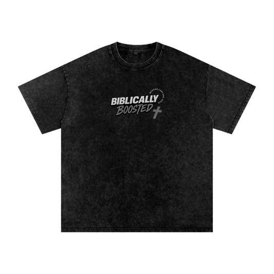 Biblically Boosted Wanted Snow Washed T-Shirt