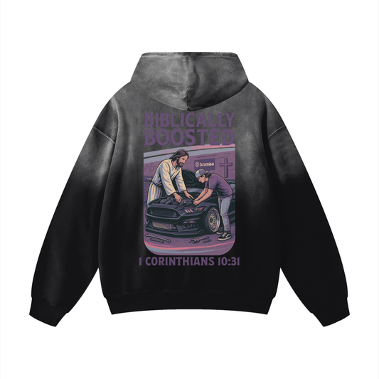 Biblically Boosted Mustang Sun Fade Hoodie