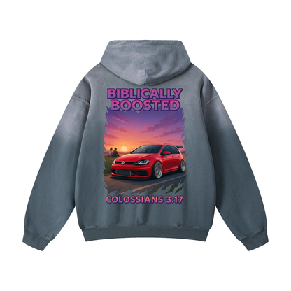 Biblically Boosted VW Golf Sun Fade Hoodie